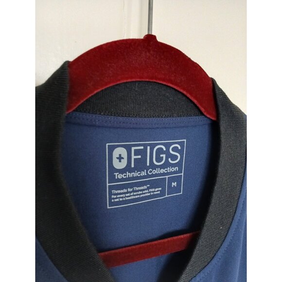 Figs Jacket Mens Medium Blue Scrubs Full Zip Bomber Technical Collection Nurse - Picture 13 of 15